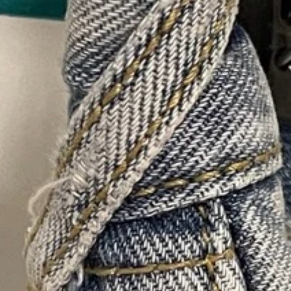 Free People Denim Shorts Lace Trim Boho Festival Cottagecore High Rise W 26 - Picture 7 of 12